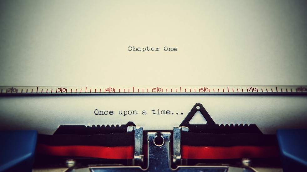 typewriter writing first chapter